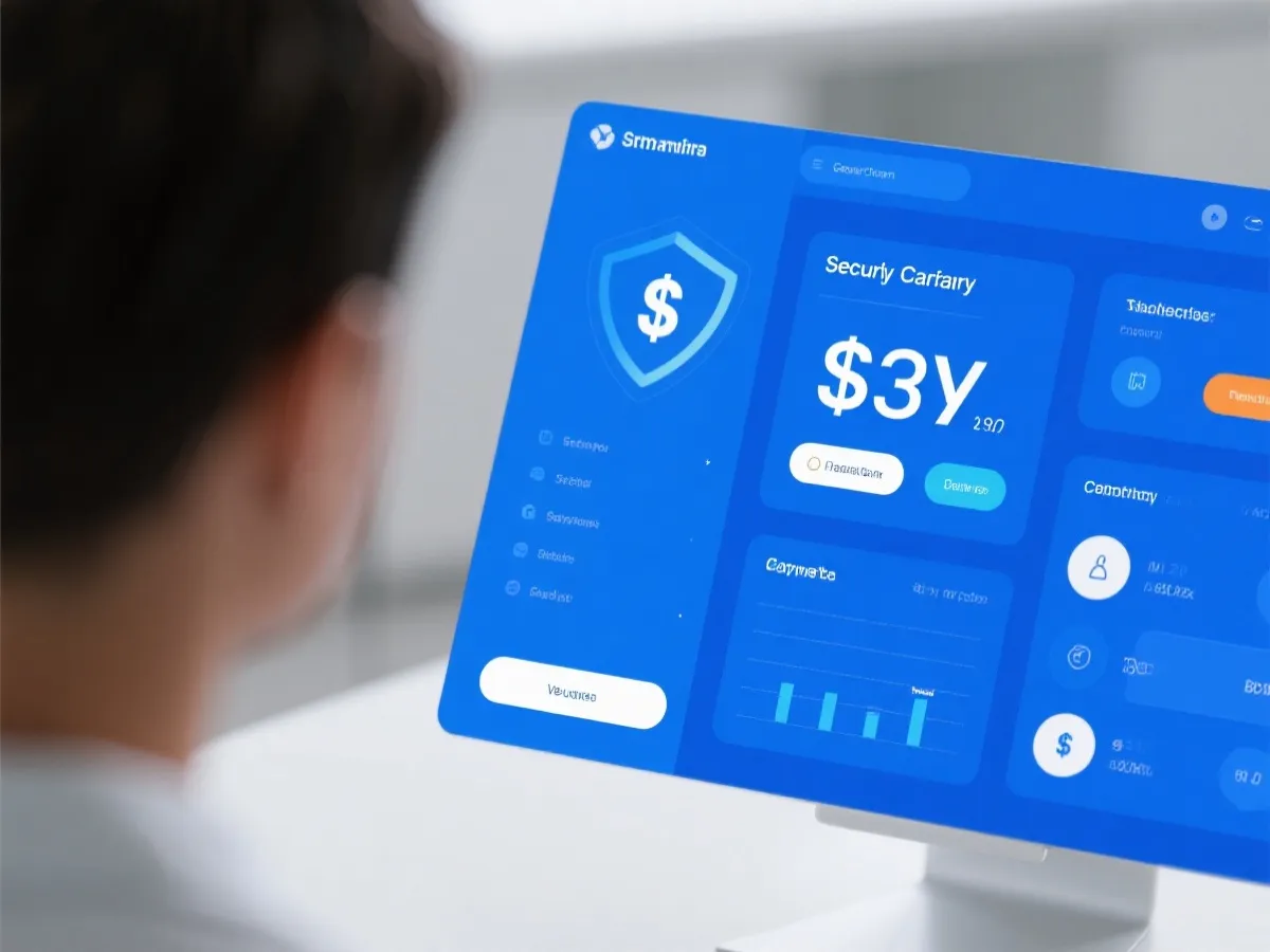 Secure online payment guidance illustration